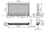 FA1062 Vzduchový filtr BREMSI
