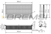 FA1066 Vzduchový filtr BREMSI
