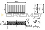 FA1067 Vzduchový filtr BREMSI