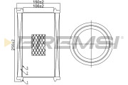 FA1068 Vzduchový filtr BREMSI