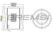 FA1071 Vzduchový filtr BREMSI