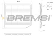 FA1075 Vzduchový filtr BREMSI