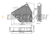 FA1076 Vzduchový filtr BREMSI