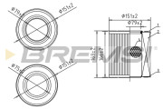 FA1080 Vzduchový filtr BREMSI