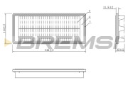 FA1087 Vzduchový filtr BREMSI