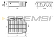 FA1089 Vzduchový filtr BREMSI