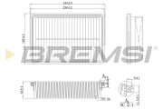 FA1092 Vzduchový filtr BREMSI