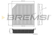 FA1096 Vzduchový filtr BREMSI