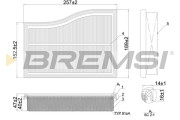 FA1101 Vzduchový filtr BREMSI