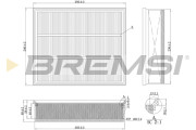 FA1108 Vzduchový filtr BREMSI