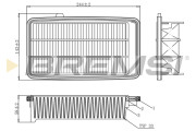 FA1109 Vzduchový filtr BREMSI
