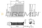 FA1128 Vzduchový filtr BREMSI