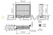FA1135 Vzduchový filtr BREMSI