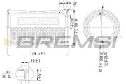 FA1138 Vzduchový filtr BREMSI
