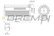 FA1140 Vzduchový filtr BREMSI