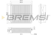 FA1146 Vzduchový filtr BREMSI