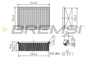 FA1148 Vzduchový filtr BREMSI