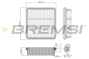 FA1150 Vzduchový filtr BREMSI