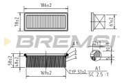 FA1155 Vzduchový filtr BREMSI
