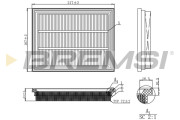FA1162 Vzduchový filtr BREMSI