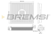 FA1163 Vzduchový filtr BREMSI