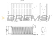 FA1166 Vzduchový filtr BREMSI