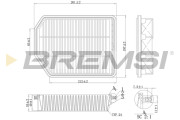 FA1189 Vzduchový filtr BREMSI