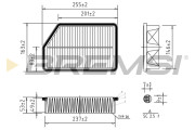 FA1191 Vzduchový filtr BREMSI