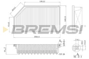 FA1193 Vzduchový filtr BREMSI