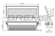 FA1198 Vzduchový filtr BREMSI