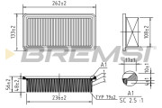 FA1204 Vzduchový filtr BREMSI