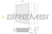 FA1208 Vzduchový filtr BREMSI