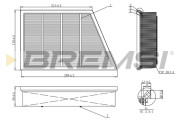 FA1210 Vzduchový filtr BREMSI