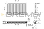 FA1212 Vzduchový filtr BREMSI