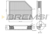 FA1213 Vzduchový filtr BREMSI