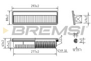 FA1218 Vzduchový filtr BREMSI