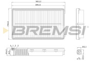 FA1222 Vzduchový filtr BREMSI