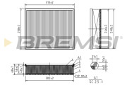 FA1230 Vzduchový filtr BREMSI