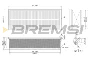 FA1237 Vzduchový filtr BREMSI