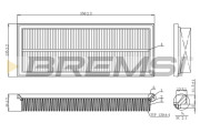 FA1238 Vzduchový filtr BREMSI