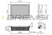 FA1243 Vzduchový filtr BREMSI
