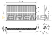 FA1245 Vzduchový filtr BREMSI