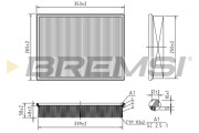 FA1246 Vzduchový filtr BREMSI