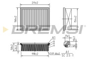 FA1249 Vzduchový filtr BREMSI