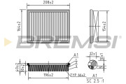 FA1250 Vzduchový filtr BREMSI