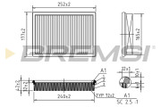 FA1251 Vzduchový filtr BREMSI