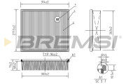 FA1252 Vzduchový filtr BREMSI