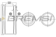 FA1255 Vzduchový filtr BREMSI