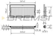 FA1266 Vzduchový filtr BREMSI