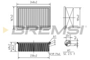 FA1349 Vzduchový filtr BREMSI